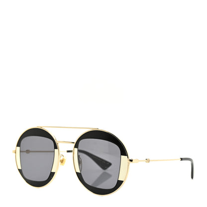 Gucci Round Frame Sylvie Web Sunglasses GG0105S Black 1 of 8