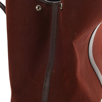 Hermes Toile Buffle Garden Party 49 GM Havane Rouge H 17 of 20