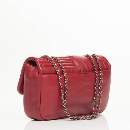 Chanel Lambskin Quilted Jumbo Paris Dallas Single Flap Red 4 of 14