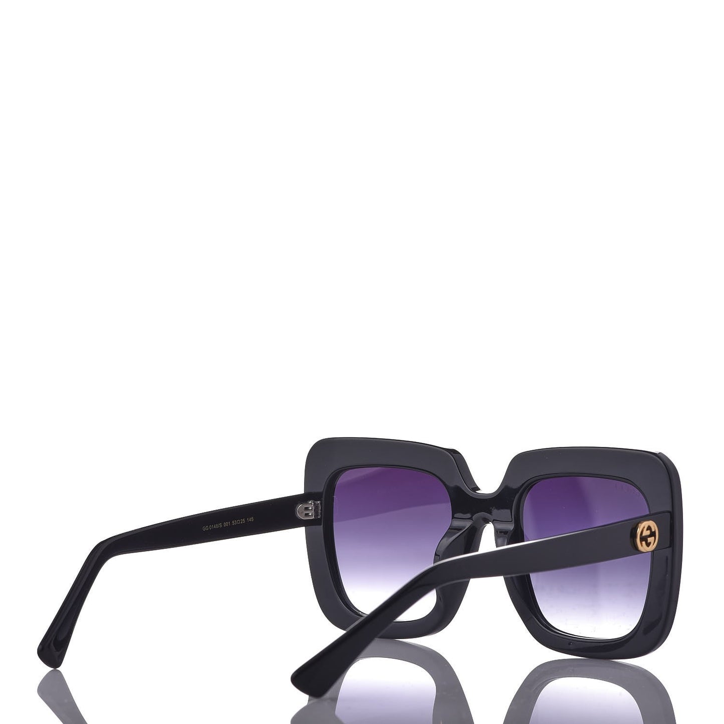 Acetate Crystal Oversize Sunglasses GG0148S Black