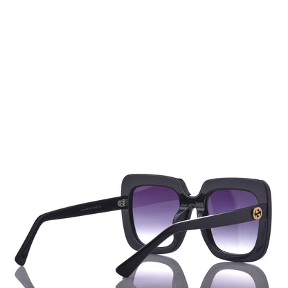 Gucci Acetate Crystal Oversize Sunglasses GG0148S Black 4 of 8