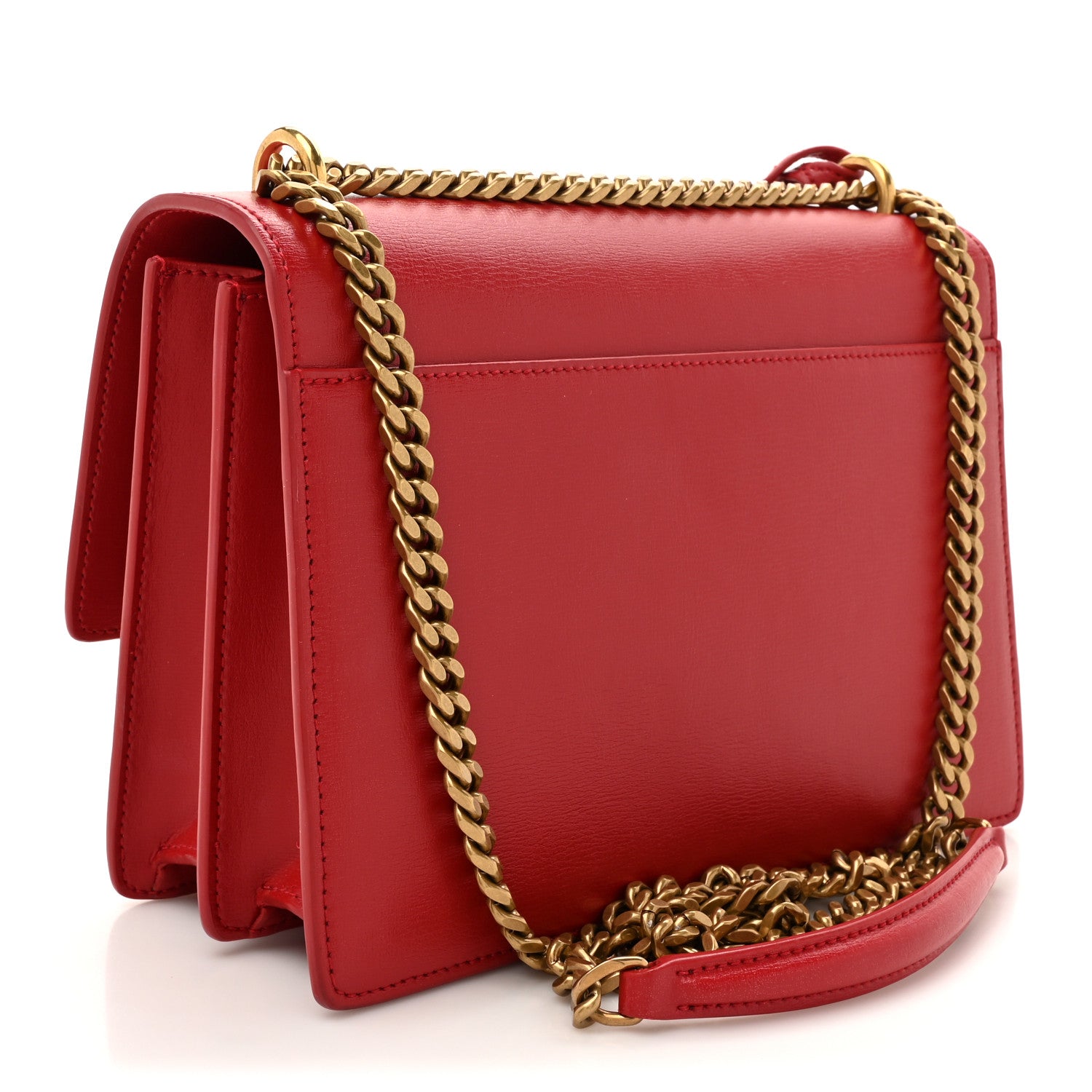 Saint Laurent Calfskin Medium Monogram Sunset Rouge Eros 3 of 10