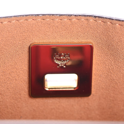 MCM Grained Calfskin Medium Milla Hobo Ruby Red 12 of 24