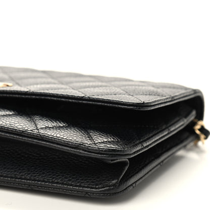Chanel Caviar Quilted Wallet On Chain WOC Black 10 of 10