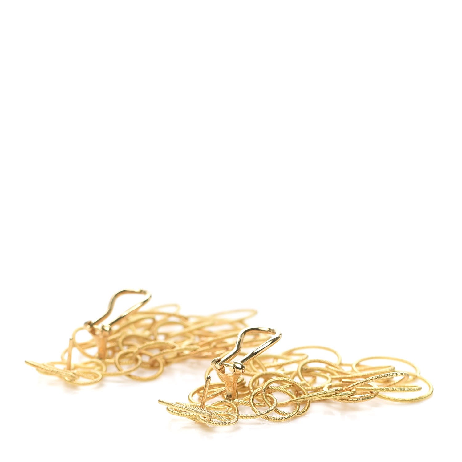 Buccellati 18K Yellow Gold Hawaii Drop Earrings 3 of 4