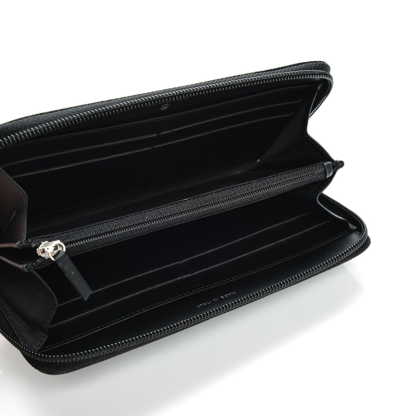 Caviar Large Timeless CC Zip Around Wallet Black