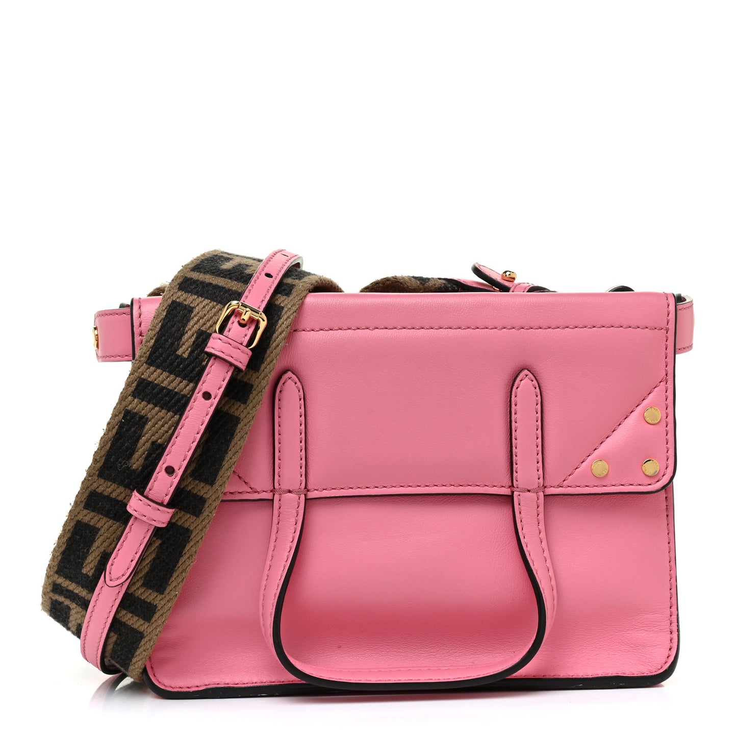 Vitello Grace Matte Small Flip Tote Pink