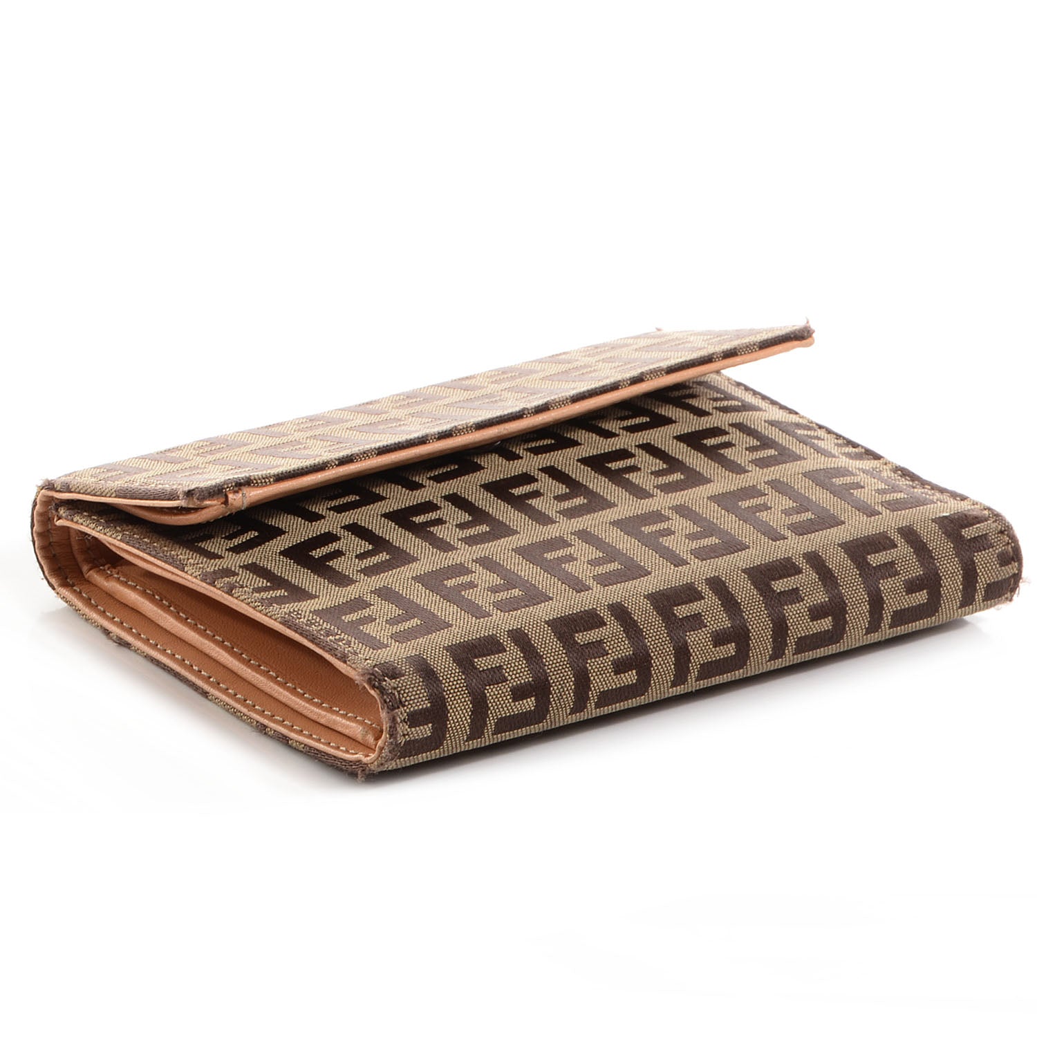 Fendi Zucchino Compact Wallet Tobacco 4 of 7