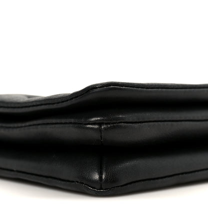 Louis Vuitton Lambskin Embossed Monogram Pochette Coussin Black 10 of 11