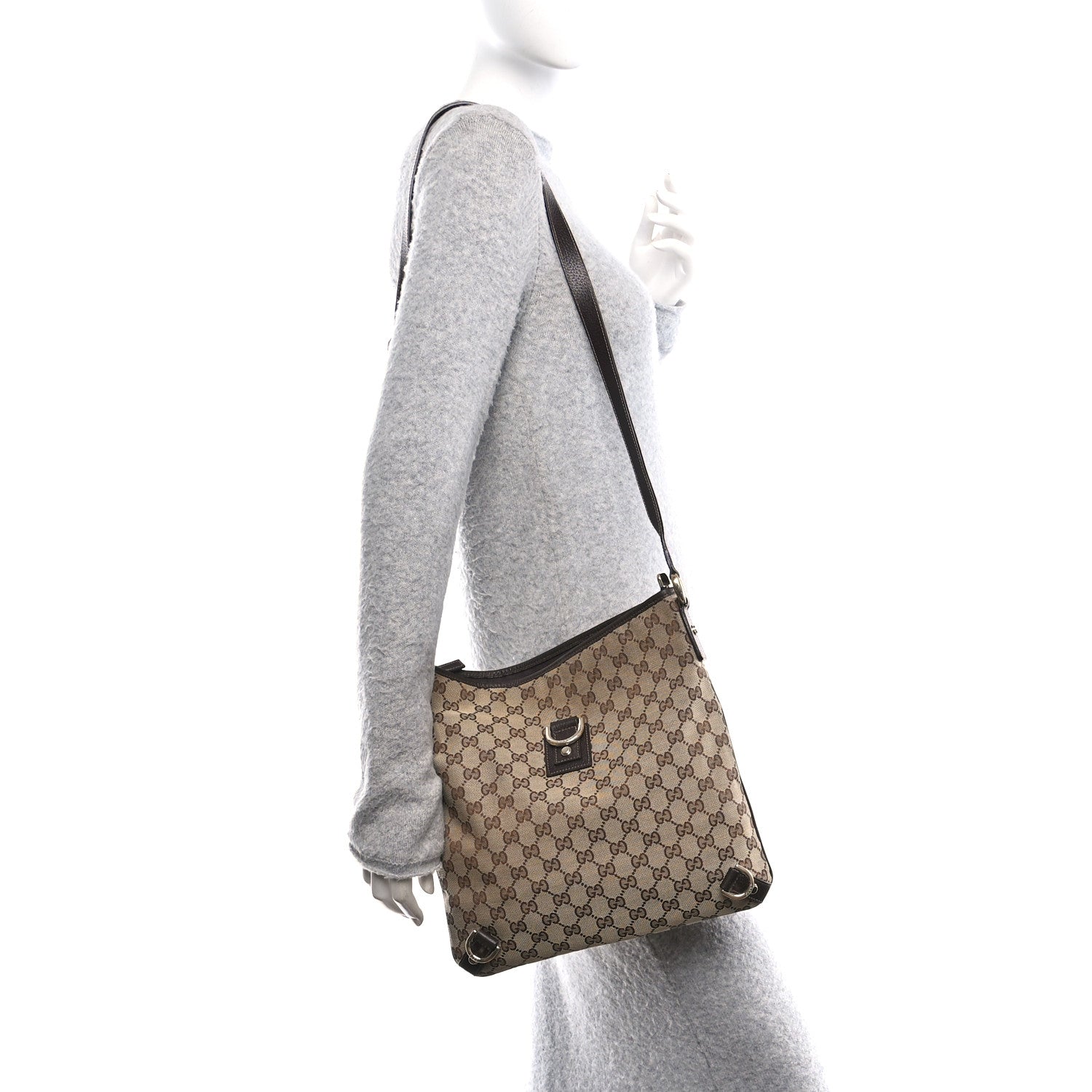 Gucci Monogram Abbey Messenger Bag Dark Brown 2 of 10