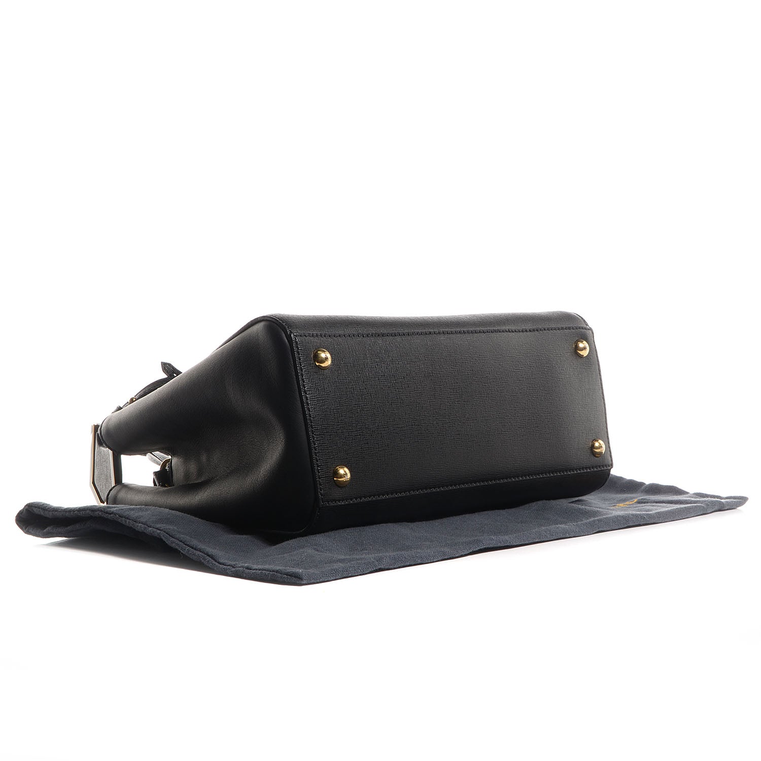 Fendi Vitello Elite Petite 2Jours Tote Black 4 of 9