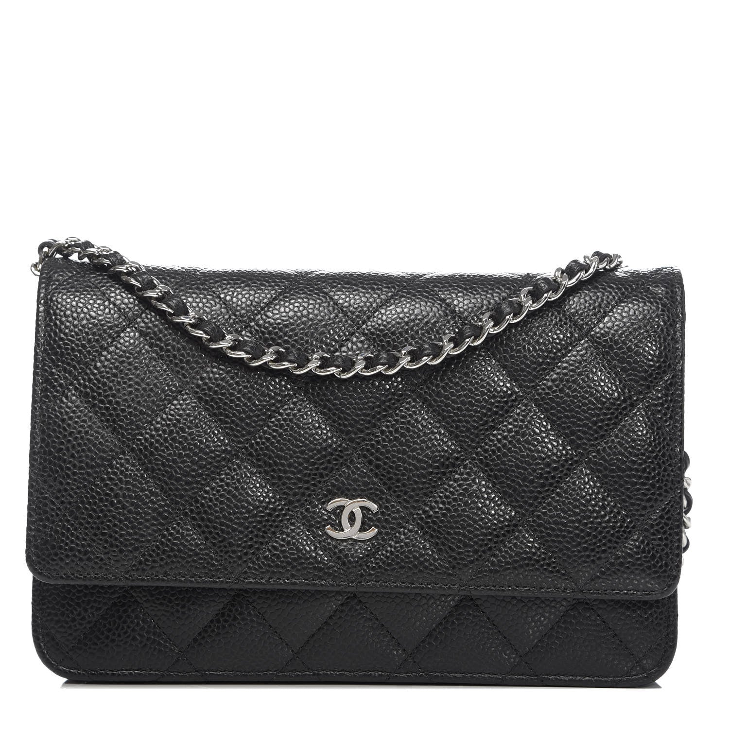 Chanel Caviar Quilted Wallet On Chain WOC Black 1 of 11