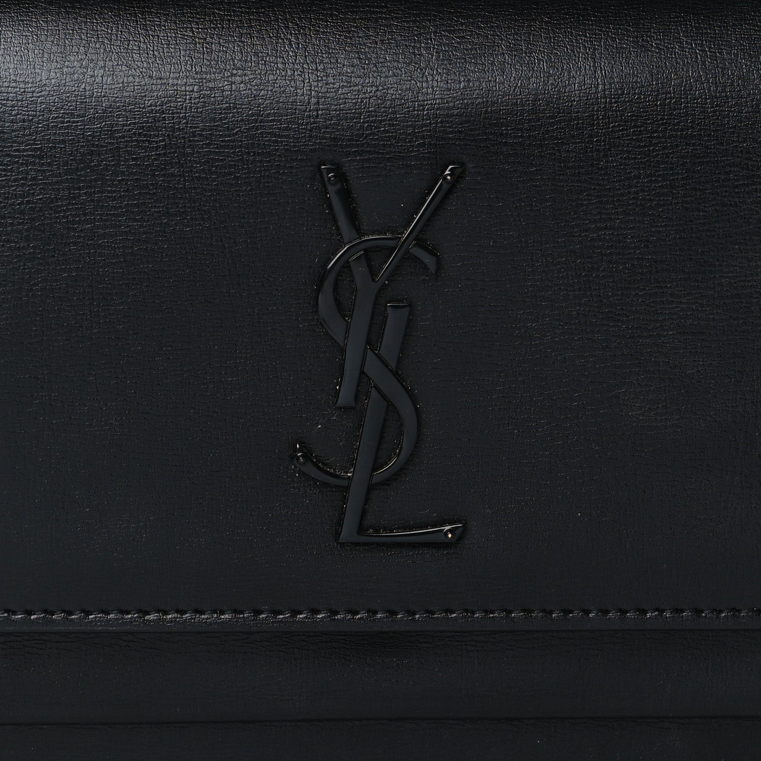 Saint Laurent Calfskin Monogram Sunset Chain Wallet Black 7 of 10
