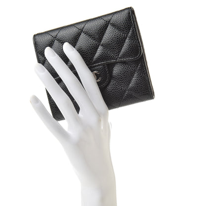 Chanel Caviar Quilted Compact Flap Wallet Black 2 of 9