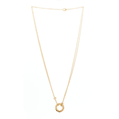 Cartier 18K Yellow Gold 2 Diamond LOVE Necklace 6 of 9
