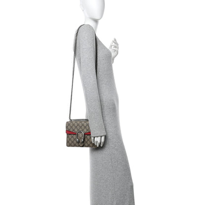 Gucci GG Supreme Monogram Mini Dionysus Shoulder Bag Hibiscus Red 2 of 12