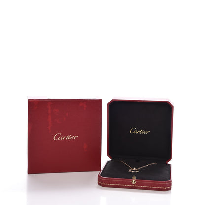 Cartier 18K Pink Yellow White Gold Diamond Trinity Pendant Necklace 7 of 7