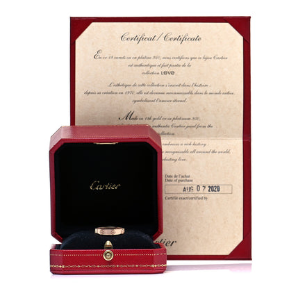 Cartier 18K Pink Gold 3.5mm LOVE Wedding Band Ring 54 7 5 of 5