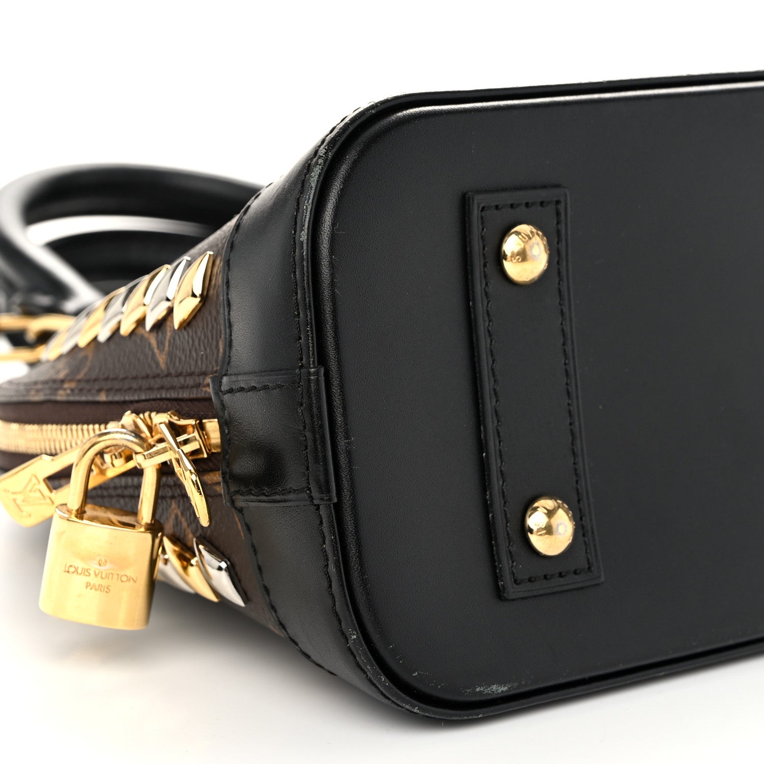 Louis Vuitton Monogram Macassar Studded Alma BB 16 of 23