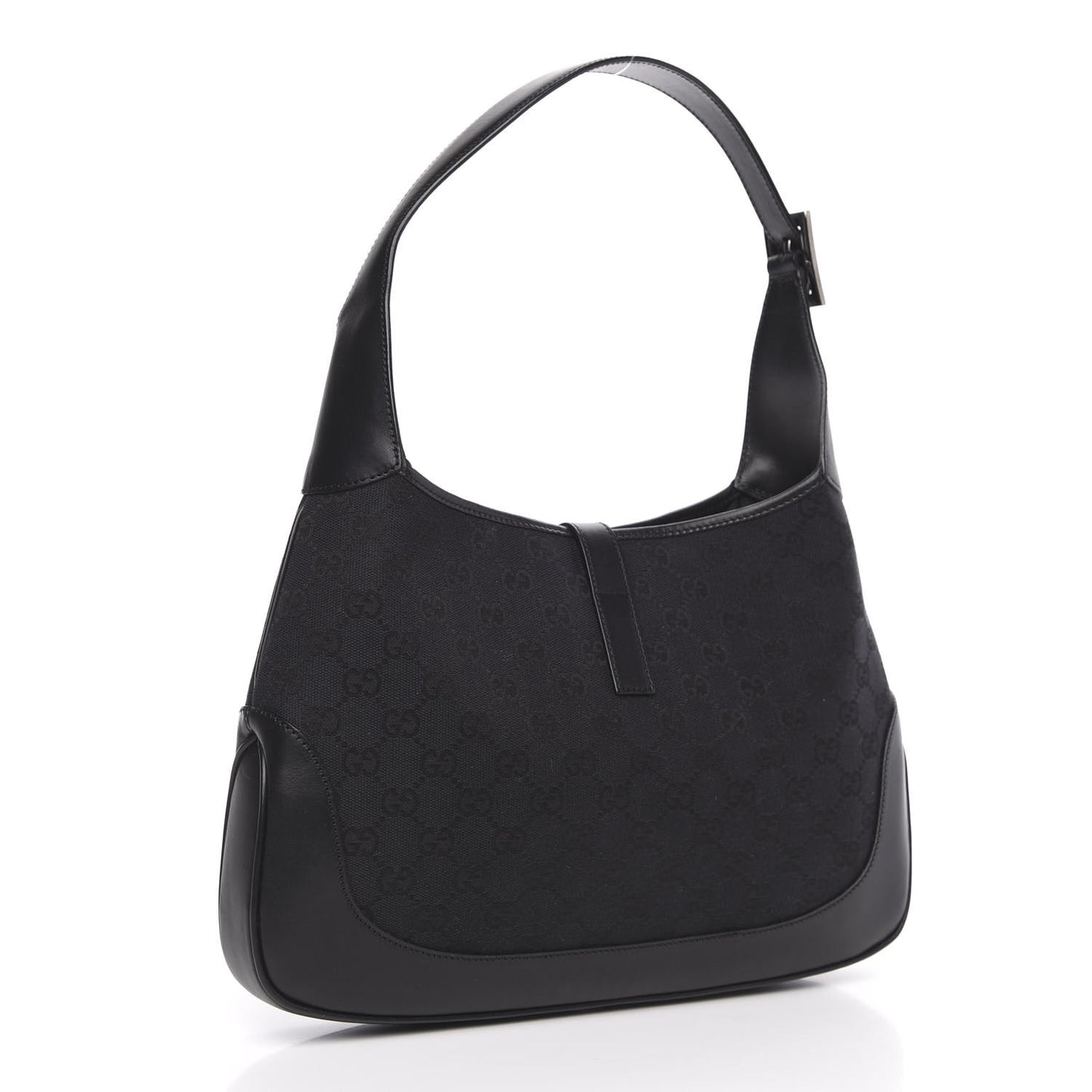Denim Monogram Small Jackie O Hobo Black