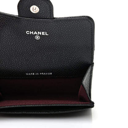 Chanel Caviar Quilted Flap Card Holder Wallet Black 5 of 9