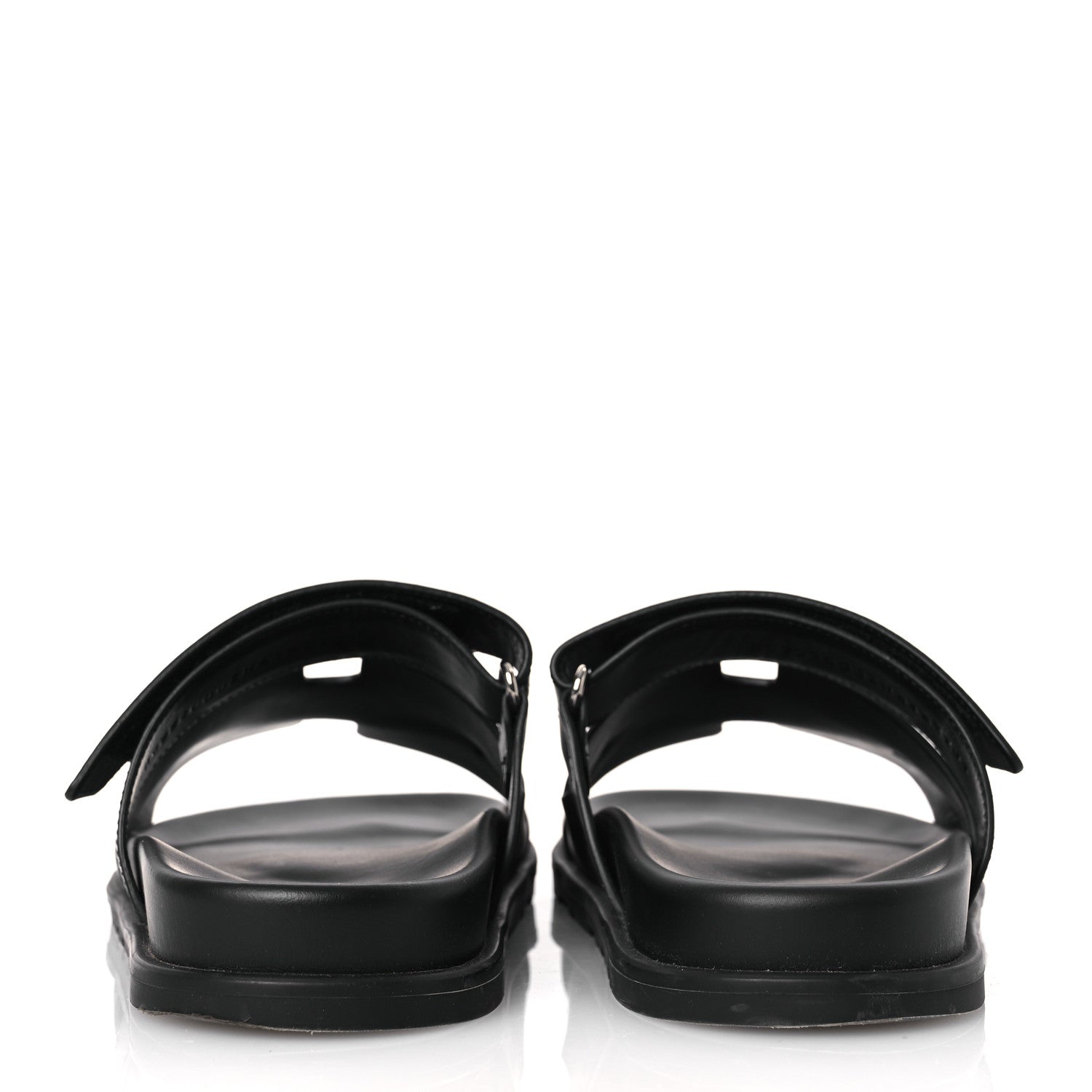 Hermes Calfskin Womens Chypre Sandals 41 Black 6 of 15