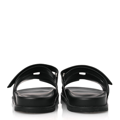 Hermes Calfskin Womens Chypre Sandals 41 Black 6 of 15