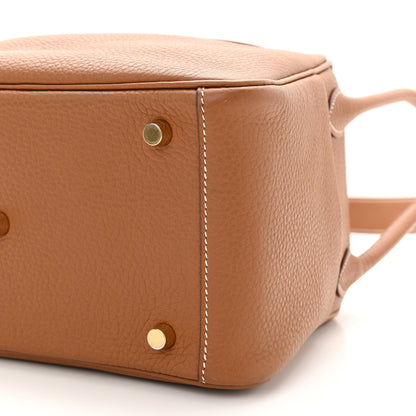 Hermes Taurillon Clemence Lindy 26 Gold 8 of 14