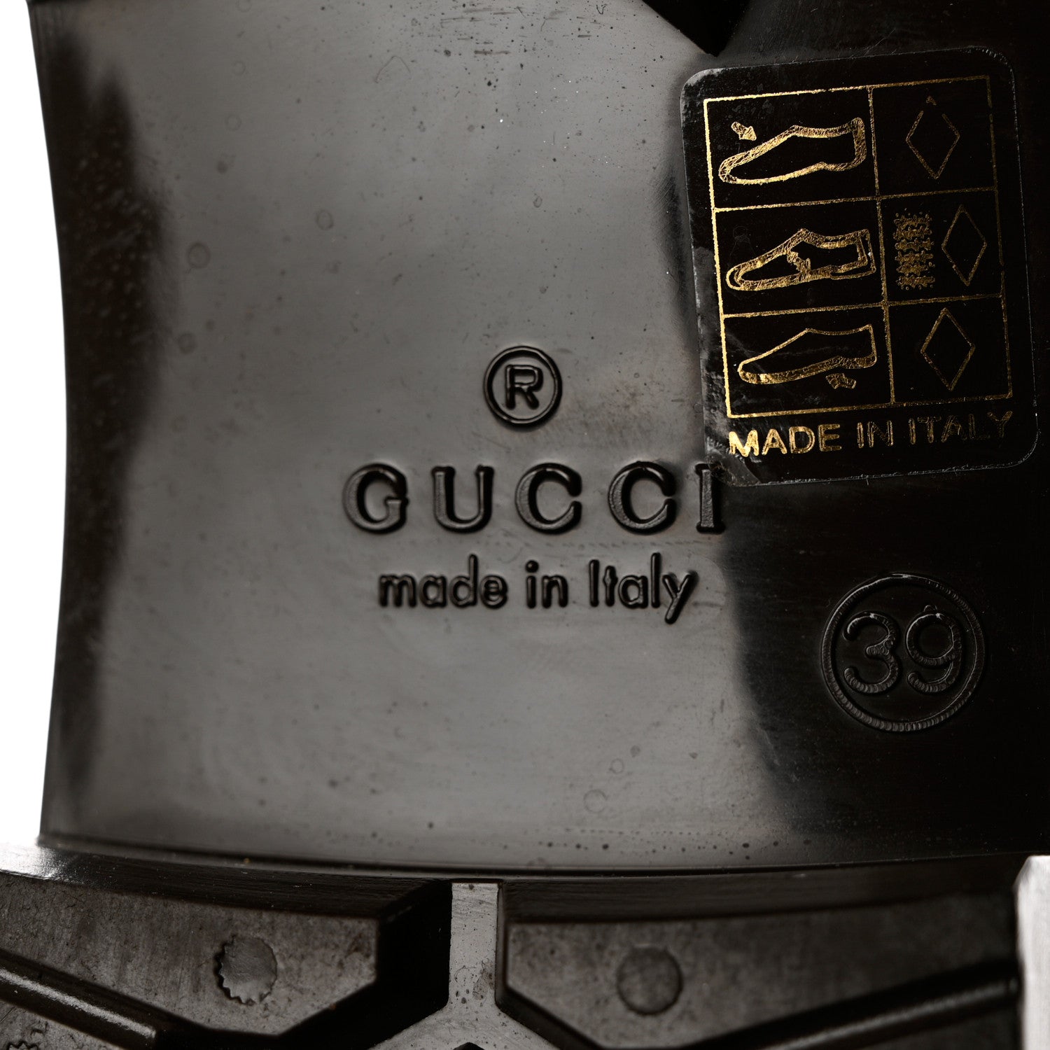Gucci Rubber Monogram Edinburg Rain Boots 39 Transparent Cocoa 7 of 9