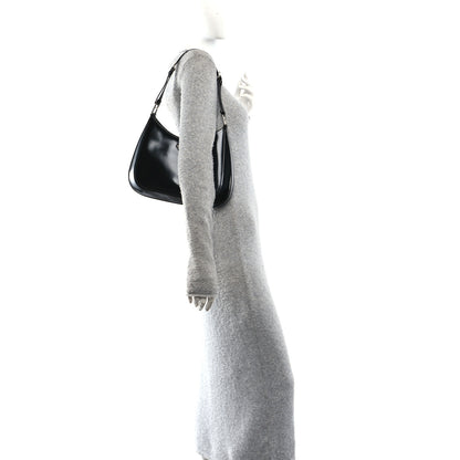 Prada Spazzolato Large Cleo Adjustable Strap Shoulder Bag Black 2 of 9