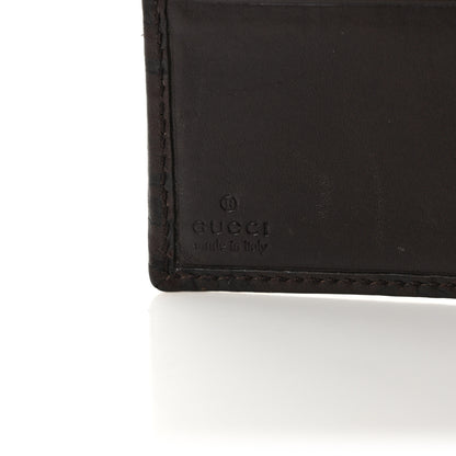 Gucci Guccissima Metal Bar French Flap Wallet Dark Chocolate 6 of 10