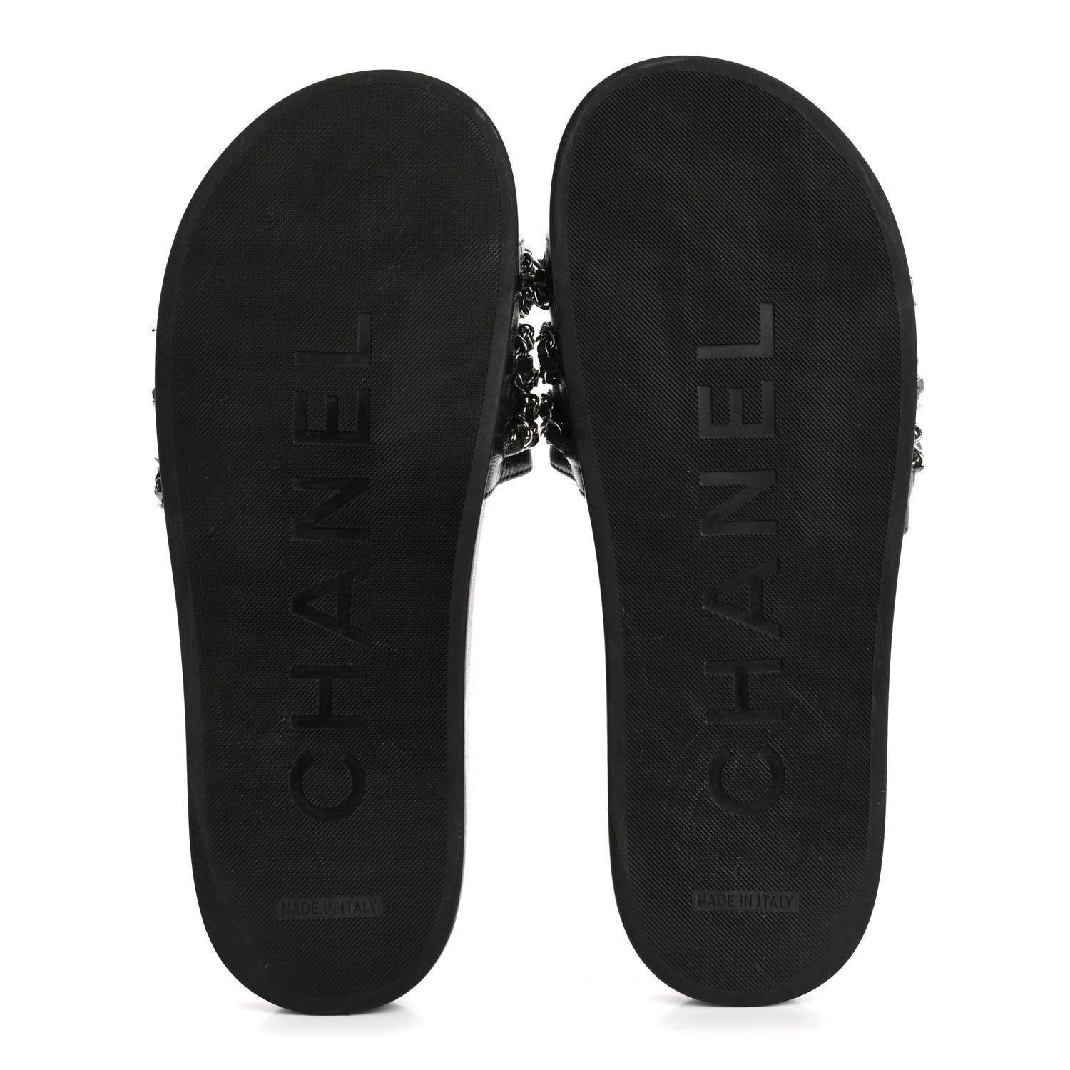 Chanel Fantasy Lambskin Chain Flat Sandals 39 Blue 6 of 9