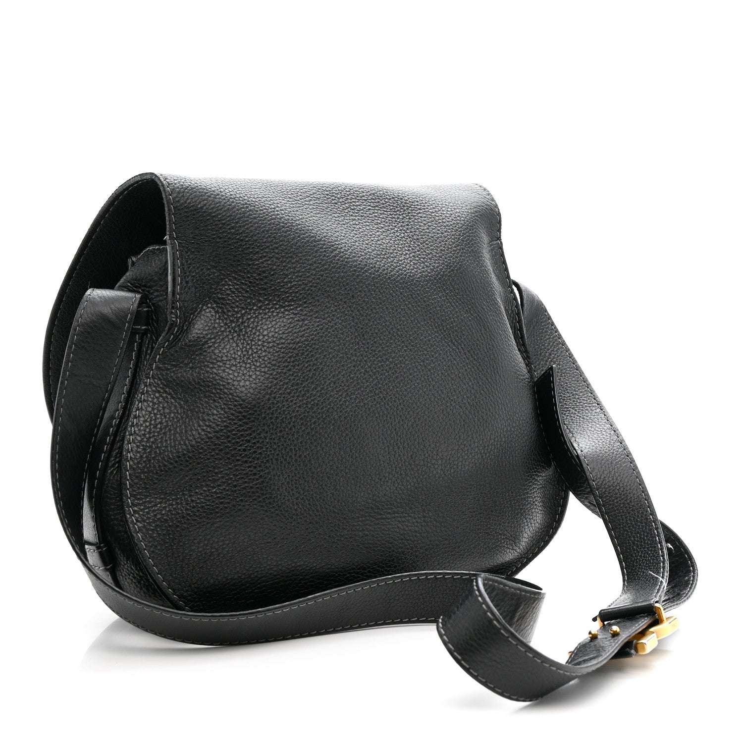Chloe Calfskin Medium Marcie Round Crossbody Bag Black 3 of 16