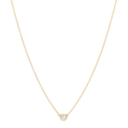 Tiffany 18K Yellow Gold Diamond .17ct Elsa Peretti Diamonds by the Yard Pendant Necklace 1 of 7