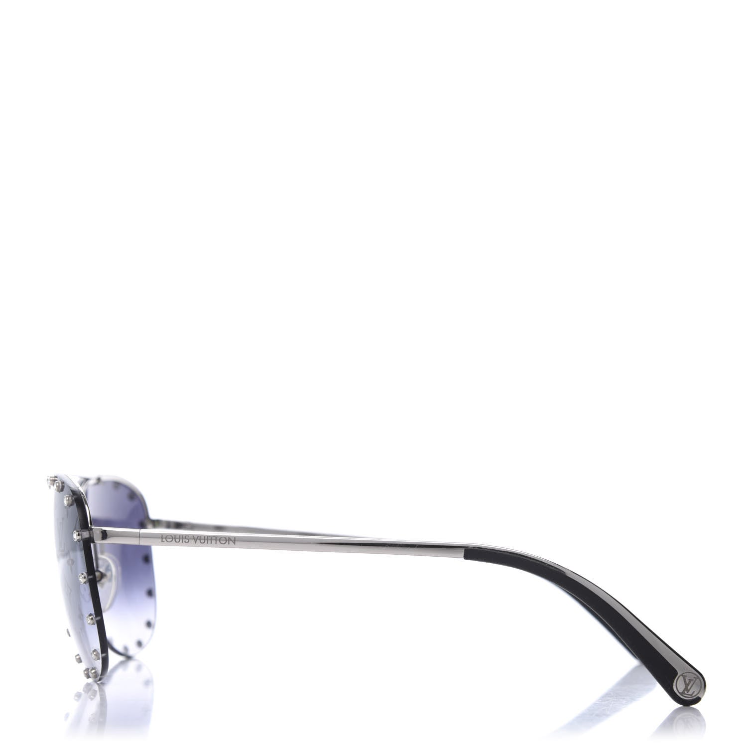 Louis Vuitton Monogram The Party Aviator Sunglasses Z0971U Black 2 of 7