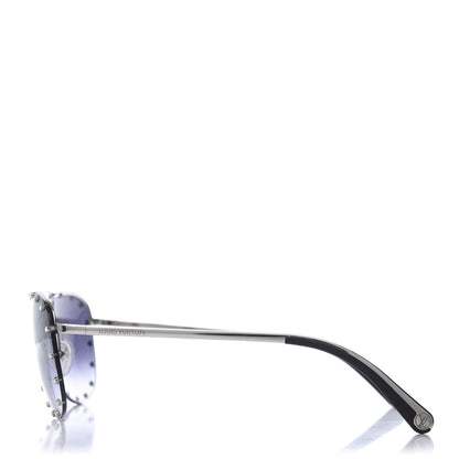 Louis Vuitton Monogram The Party Aviator Sunglasses Z0971U Black 2 of 7