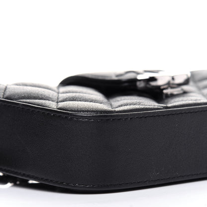 Chanel Goatskin Quilted CC Box Clutch With Chain Black 10 of 13