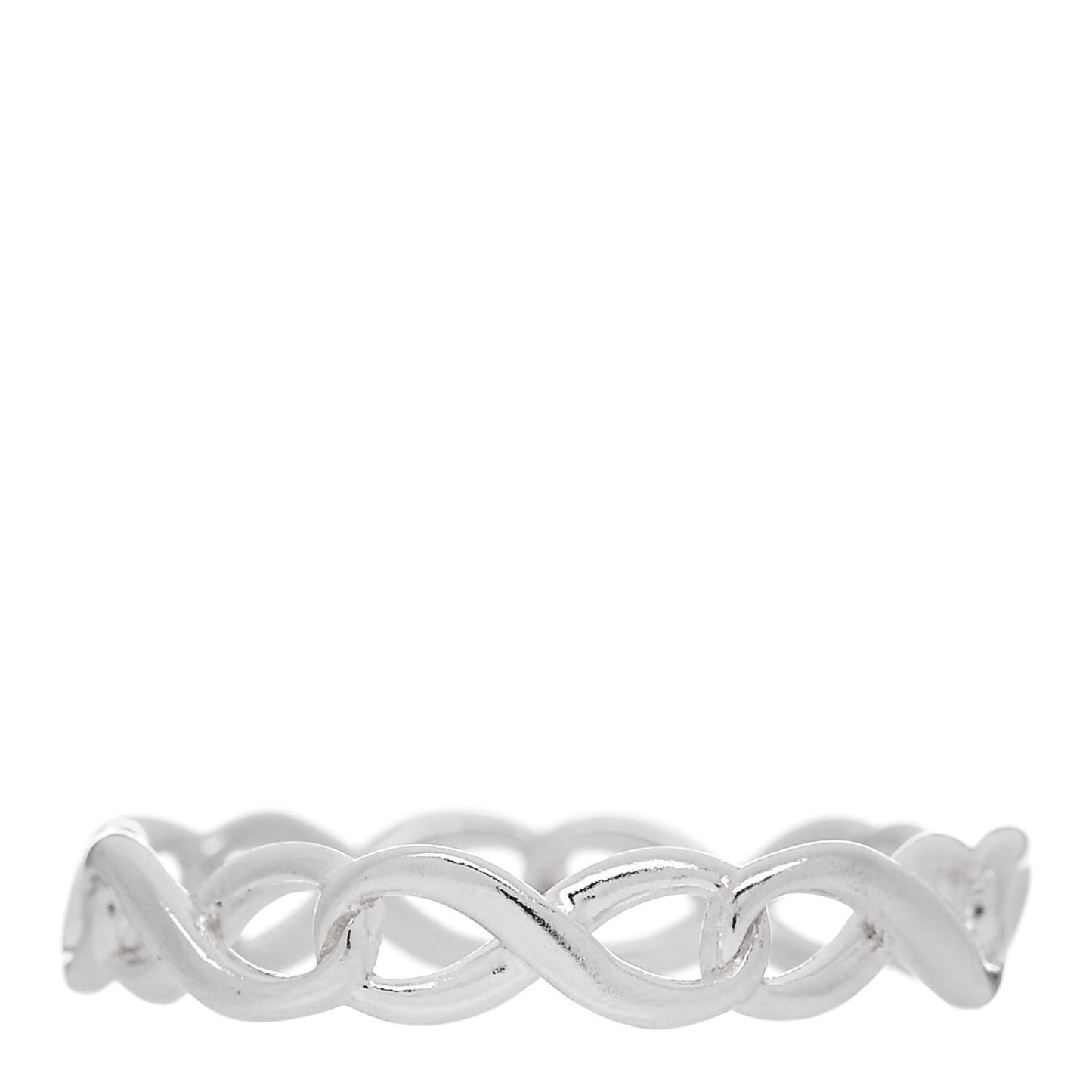 Sterling Silver Narrow Infinity Band Ring 50 5.5