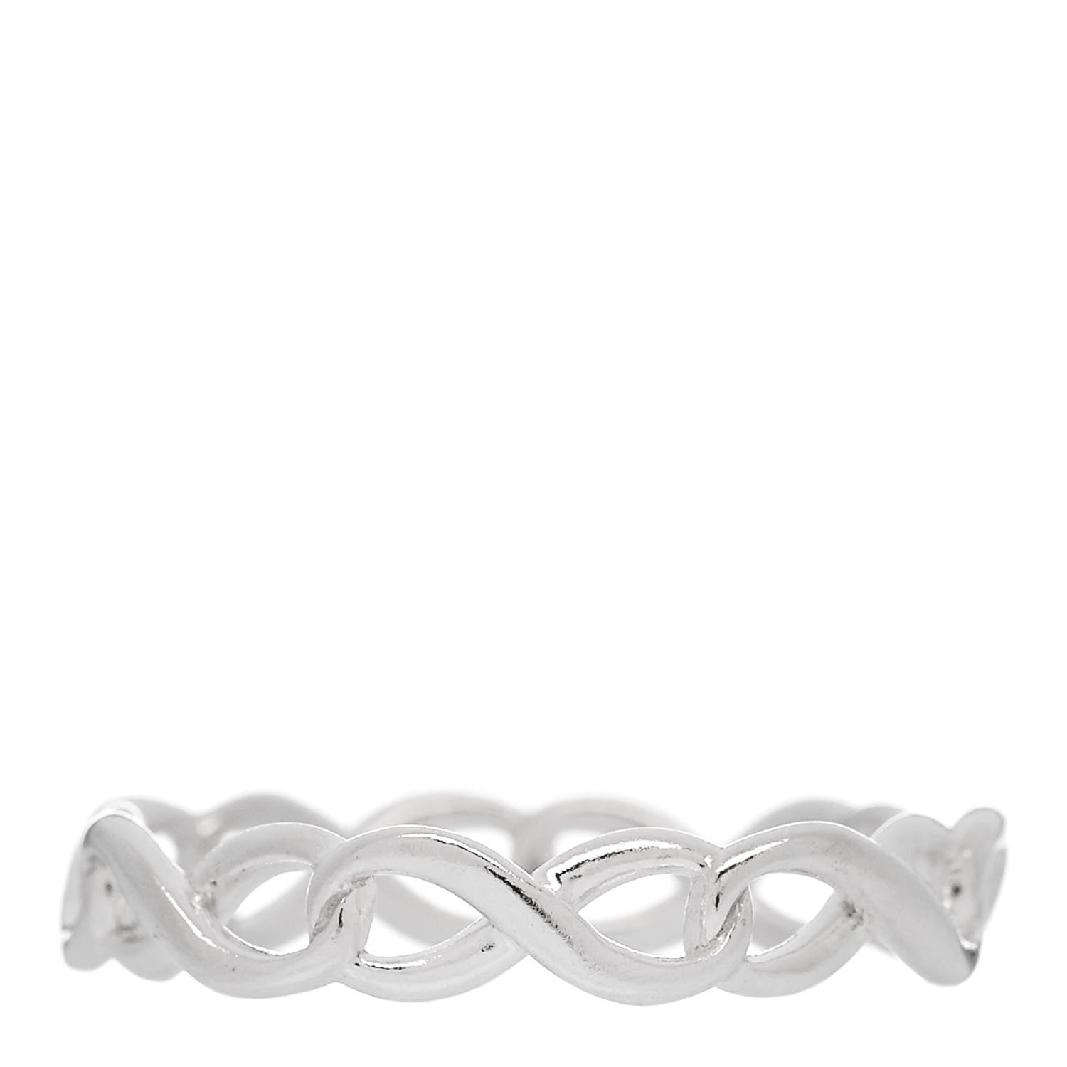 Tiffany Sterling Silver Narrow Infinity Band Ring 50 5.5 3 of 5