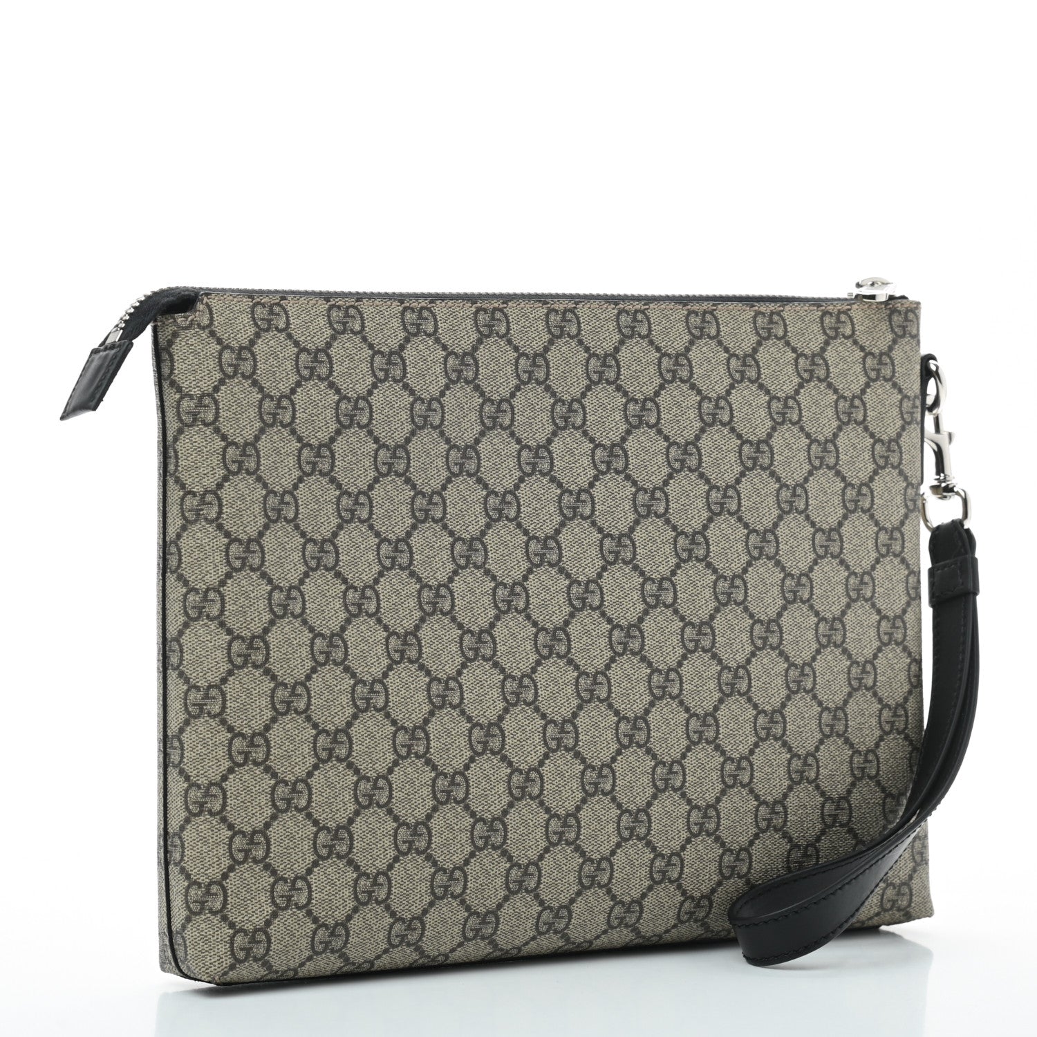 Gucci GG Supreme Monogram Mens Wristlet Black 3 of 7