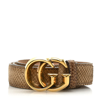 Gucci Python Sculpted GG Belt 85 34 Brown 1 of 6