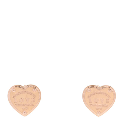 Tiffany 18K Rose Gold Return To Tiffany Love Heart Earrings 1 of 5