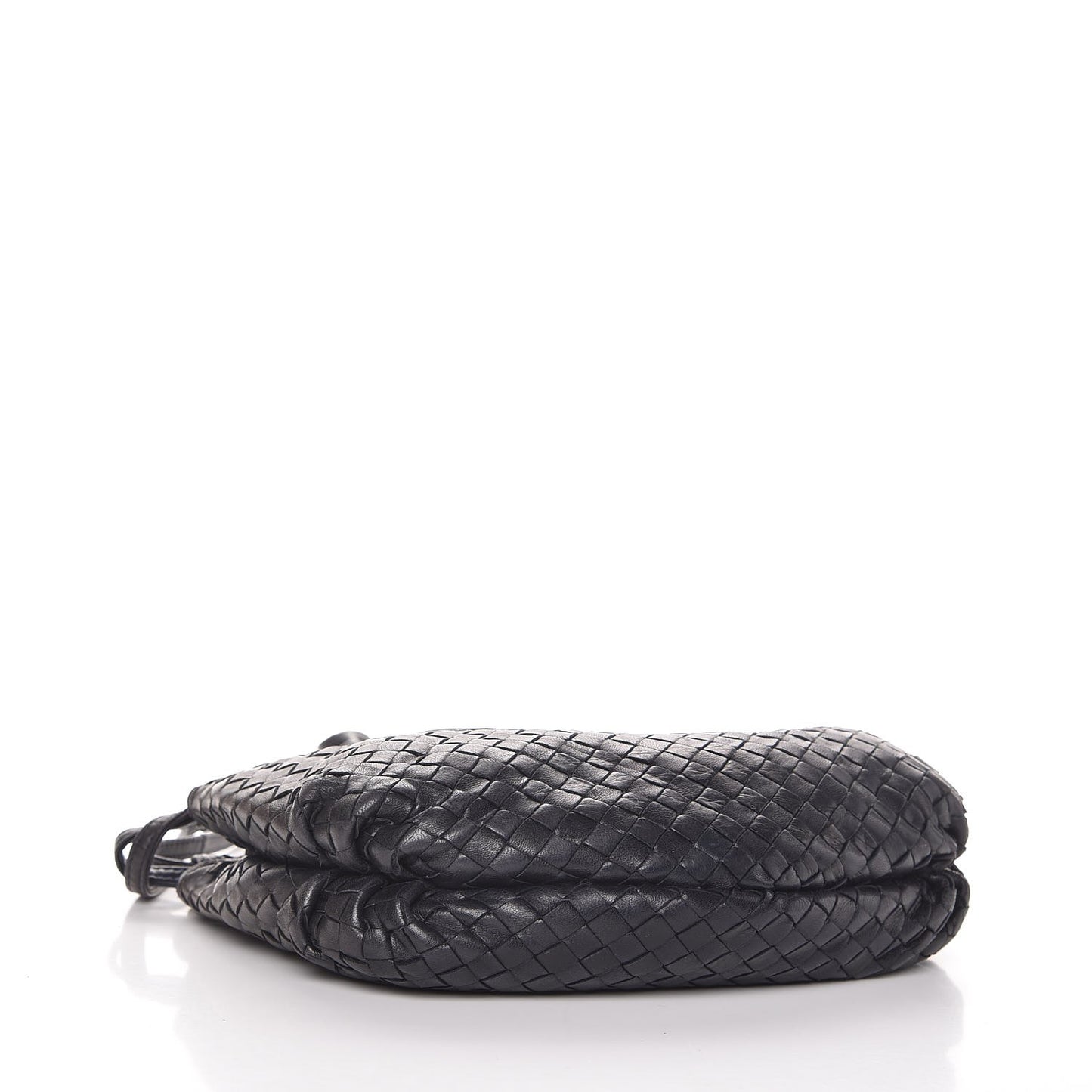 Nappa Intrecciato Small Shoulder Bag Navy Blue