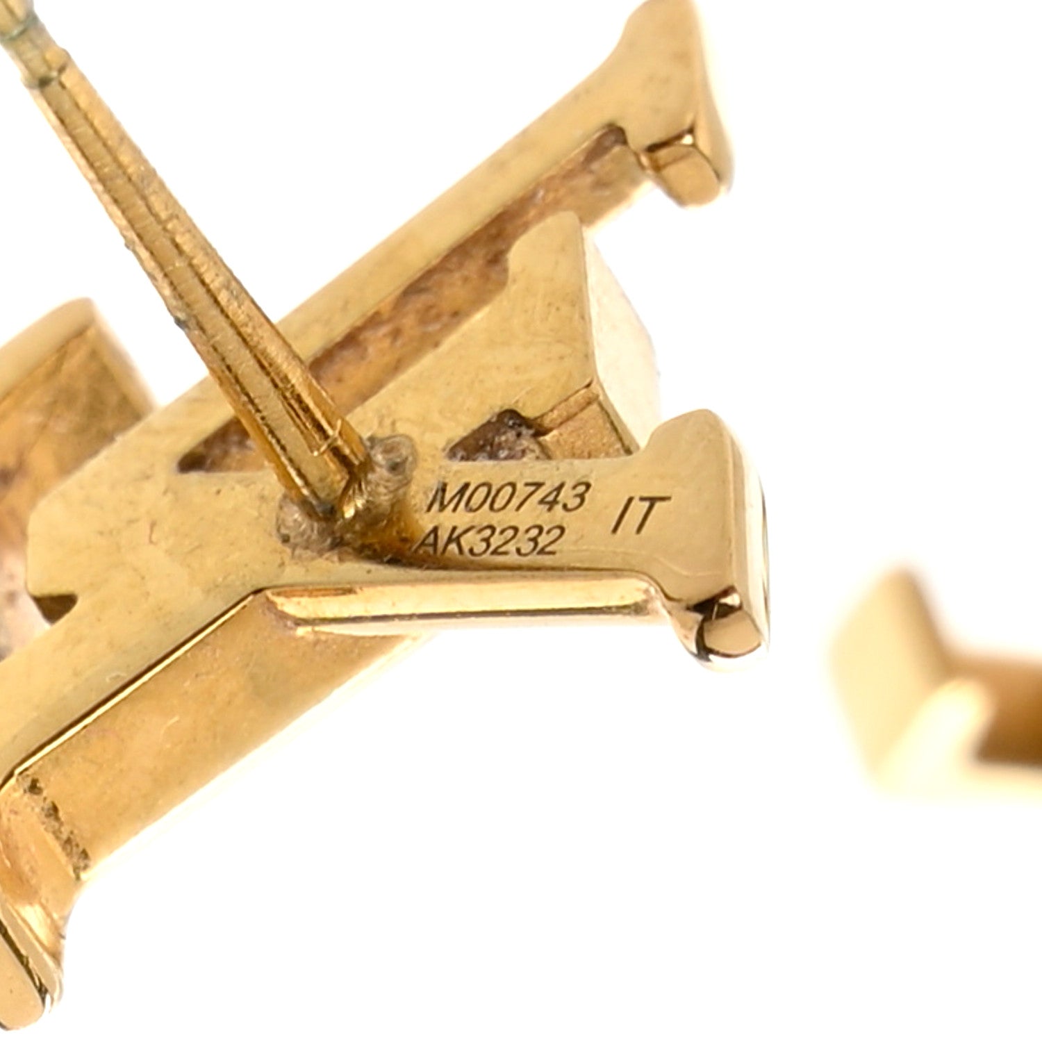 Louis Vuitton Metal LV Iconic Earrings Gold 5 of 6