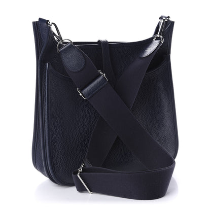Hermes Taurillon Clemence Evelyne III PM Bleu Nuit 3 of 10