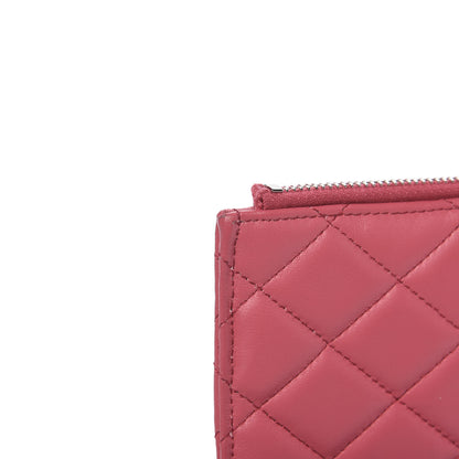 Chanel Lambskin Quilted Classic Flat Wallet Pouch Pink 9 of 9