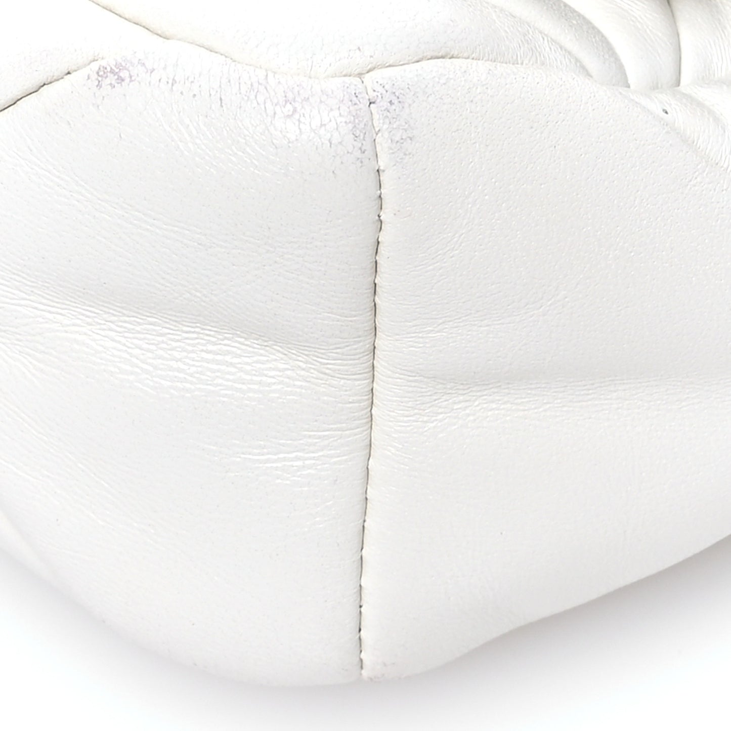 Nappa Re-Nylon Triangle Quilted Patchwork System Flap Shoulder Bag White
