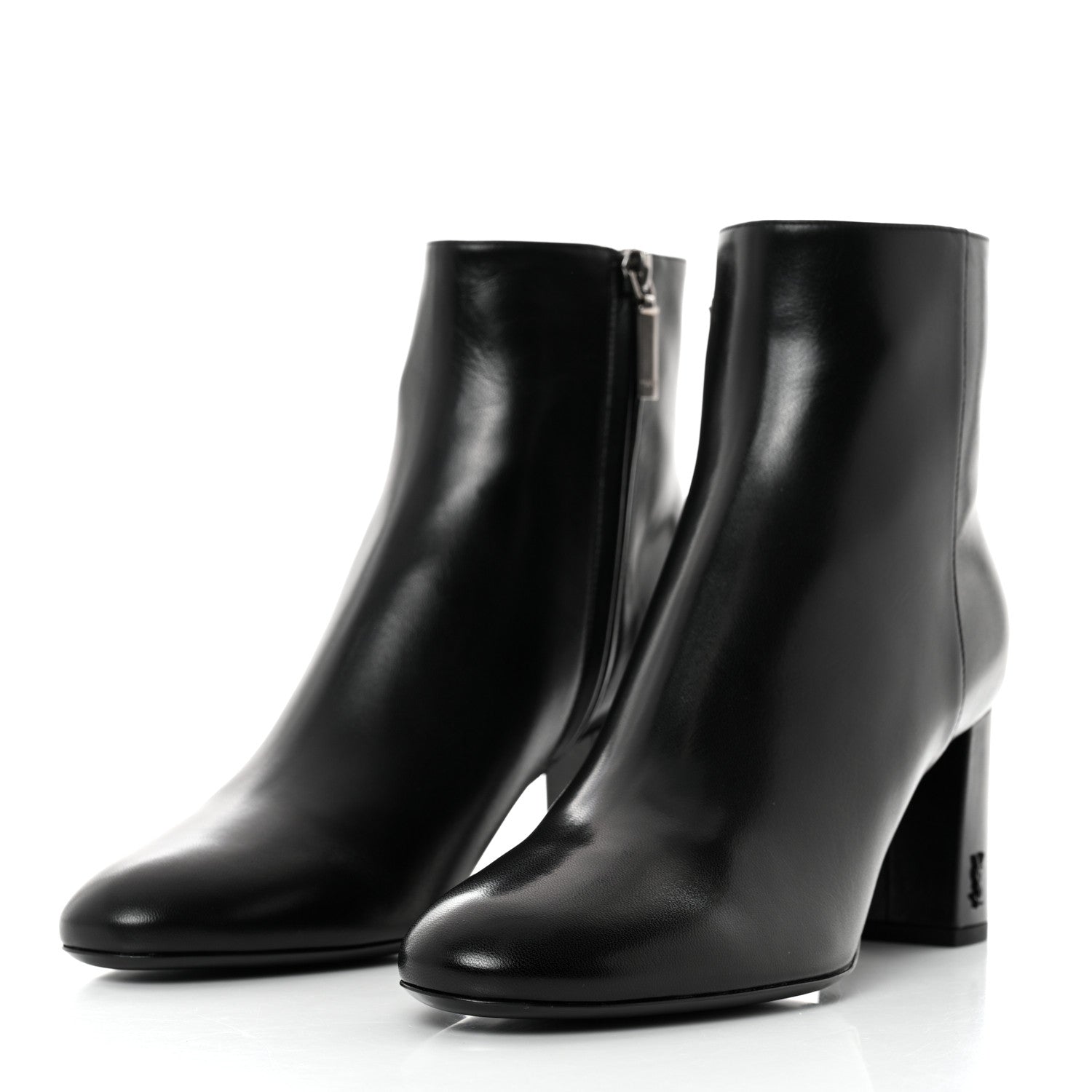 Saint Laurent Nappa Vendome Loulou Ankle Zip Boots 39.5 Black 3 of 9