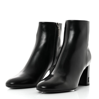 Saint Laurent Nappa Vendome Loulou Ankle Zip Boots 39.5 Black 3 of 9