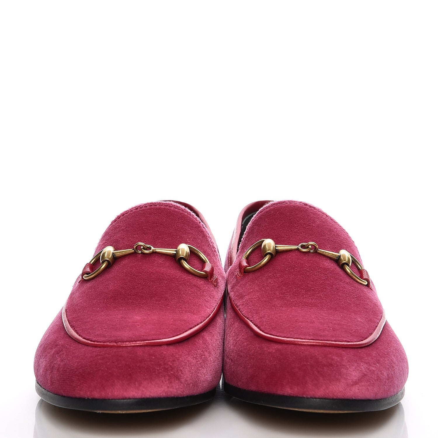 Gucci Velvet Horsebit Womens Jordaan Loafers 36.5 Light Raspberry Rose 2 of 7